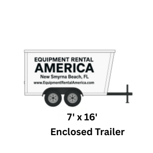 7’ x 16’ Enclosed Moving Trailer 7 x 16 enclosed trailer for rent Equipment Rental America