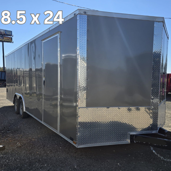 8.5’ x 24’ Enclosed Moving Car Hauler Trailer with Ramp